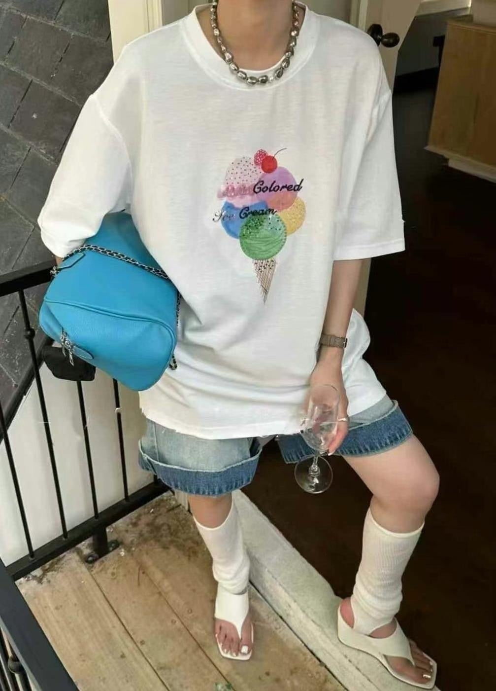 ✨ 彩珠雪糕 Tee|Sequin Ice Cream Tee