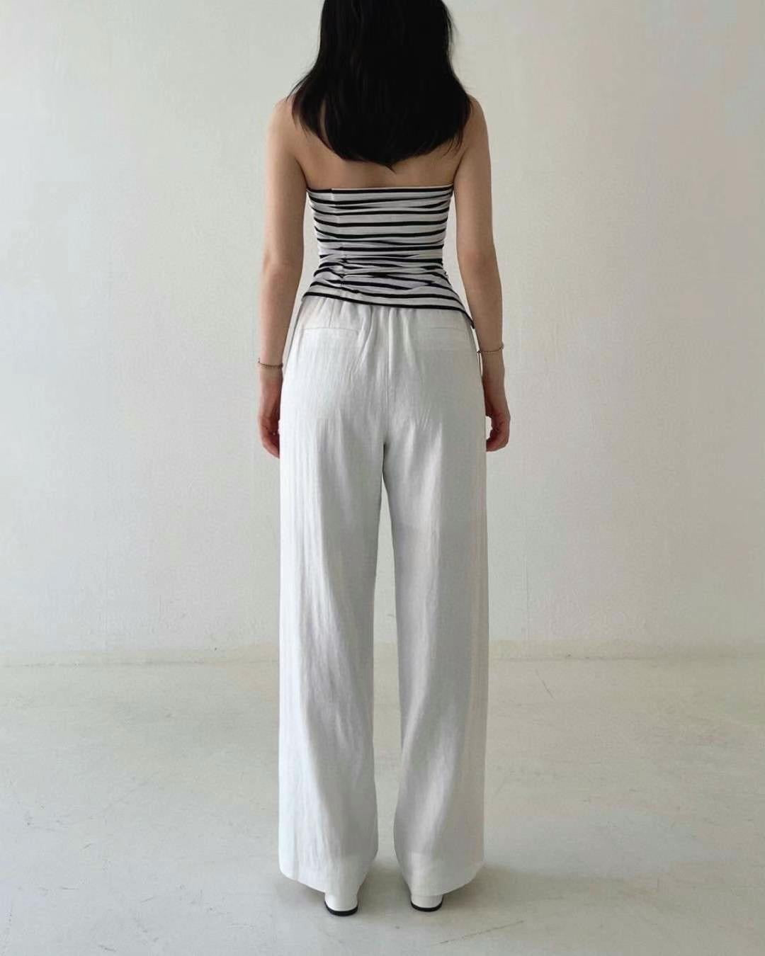 Cooling Wide-Leg Drawstring Pants l ꕥ 休閑清爽闊褲♡
