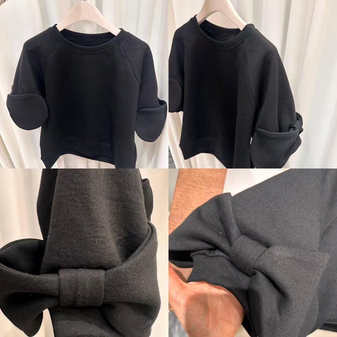 🎀 Bow Sleeve Sweat Top 蝴蝶結袖設計感上衣