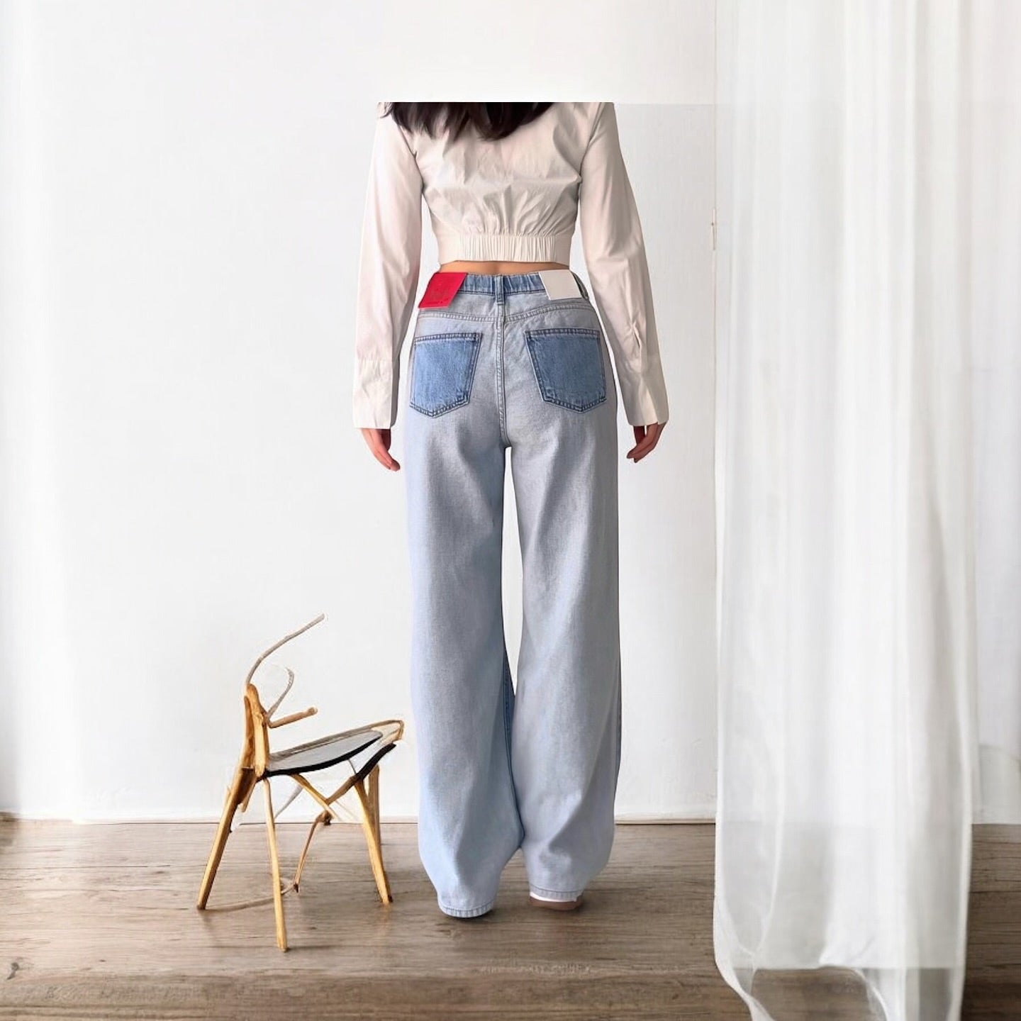High-Waist Ripped Straight Jeans 破洞直筒牛仔褲|街頭風格 × 時尚態度