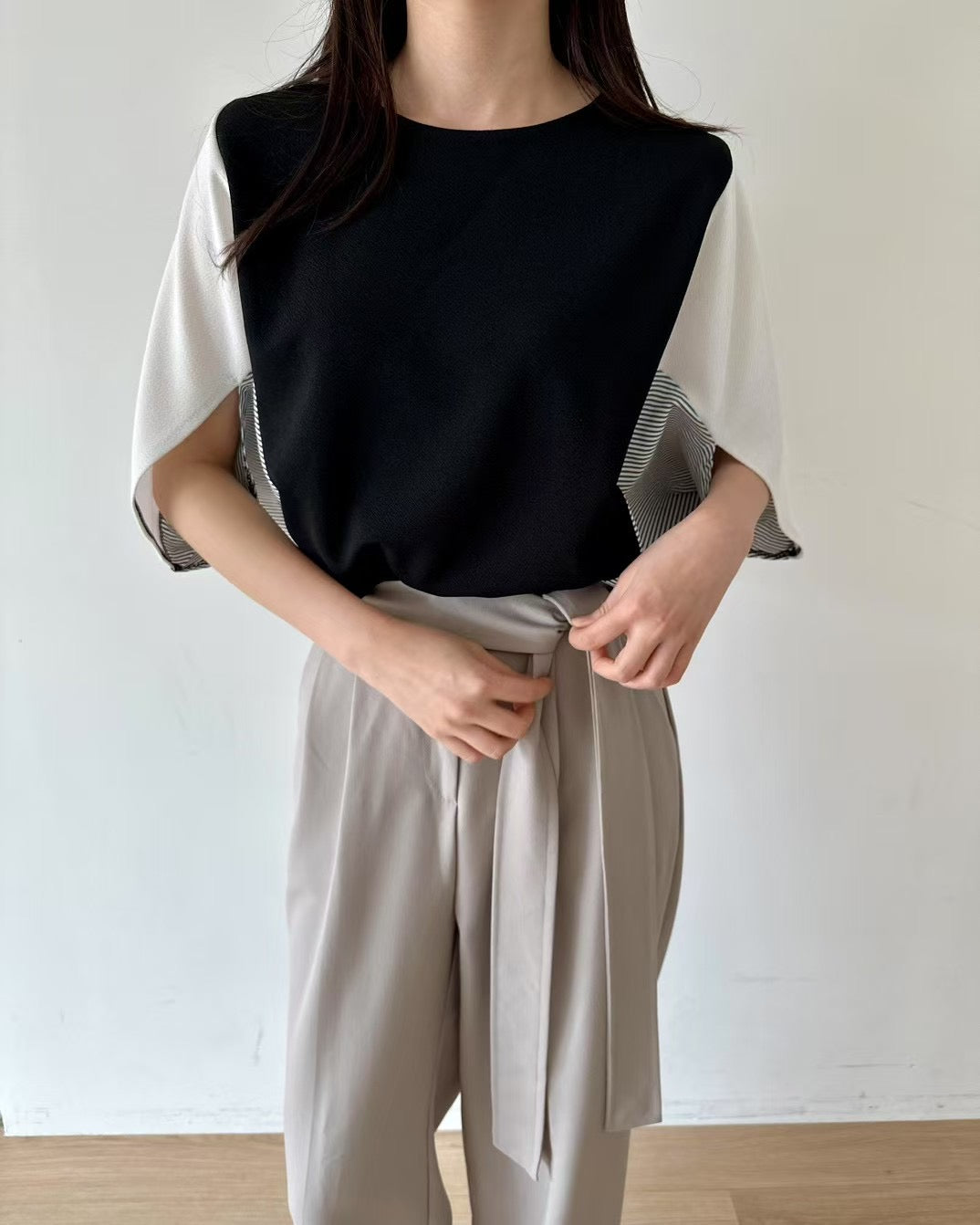 蝙蝠袖雪紡上衣 Dolman sleeve chiffon top