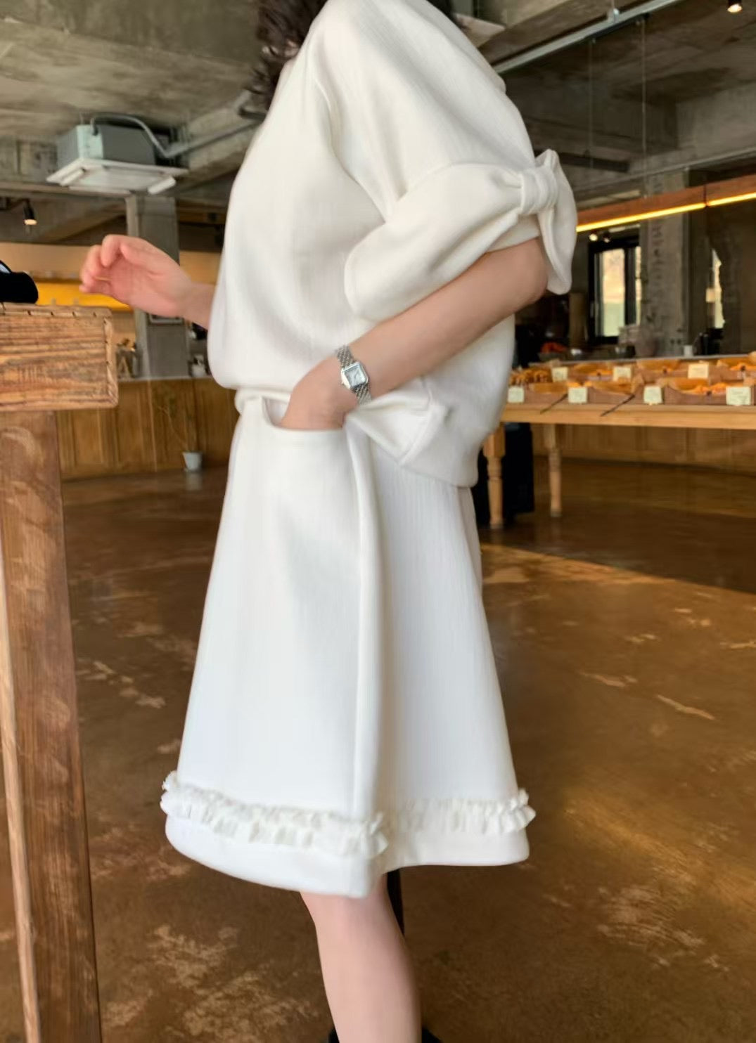 🎀 Bow Sleeve Sweat Top 蝴蝶結袖設計感上衣