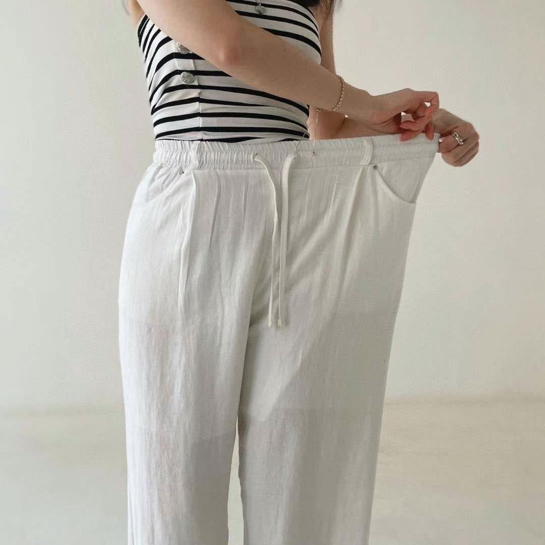 Cooling Wide-Leg Drawstring Pants l ꕥ 休閑清爽闊褲♡