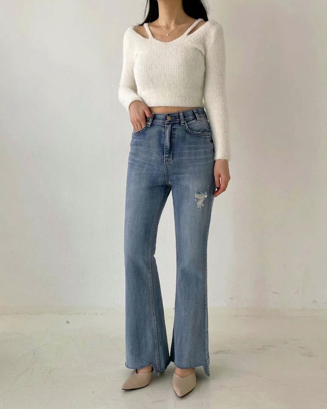 ⁺ ˖◛⁺⑅2025 SS Collection♡⑅⁺◛˖ ˚ ༘♡ ⋆。˚cotton boot cut denim
