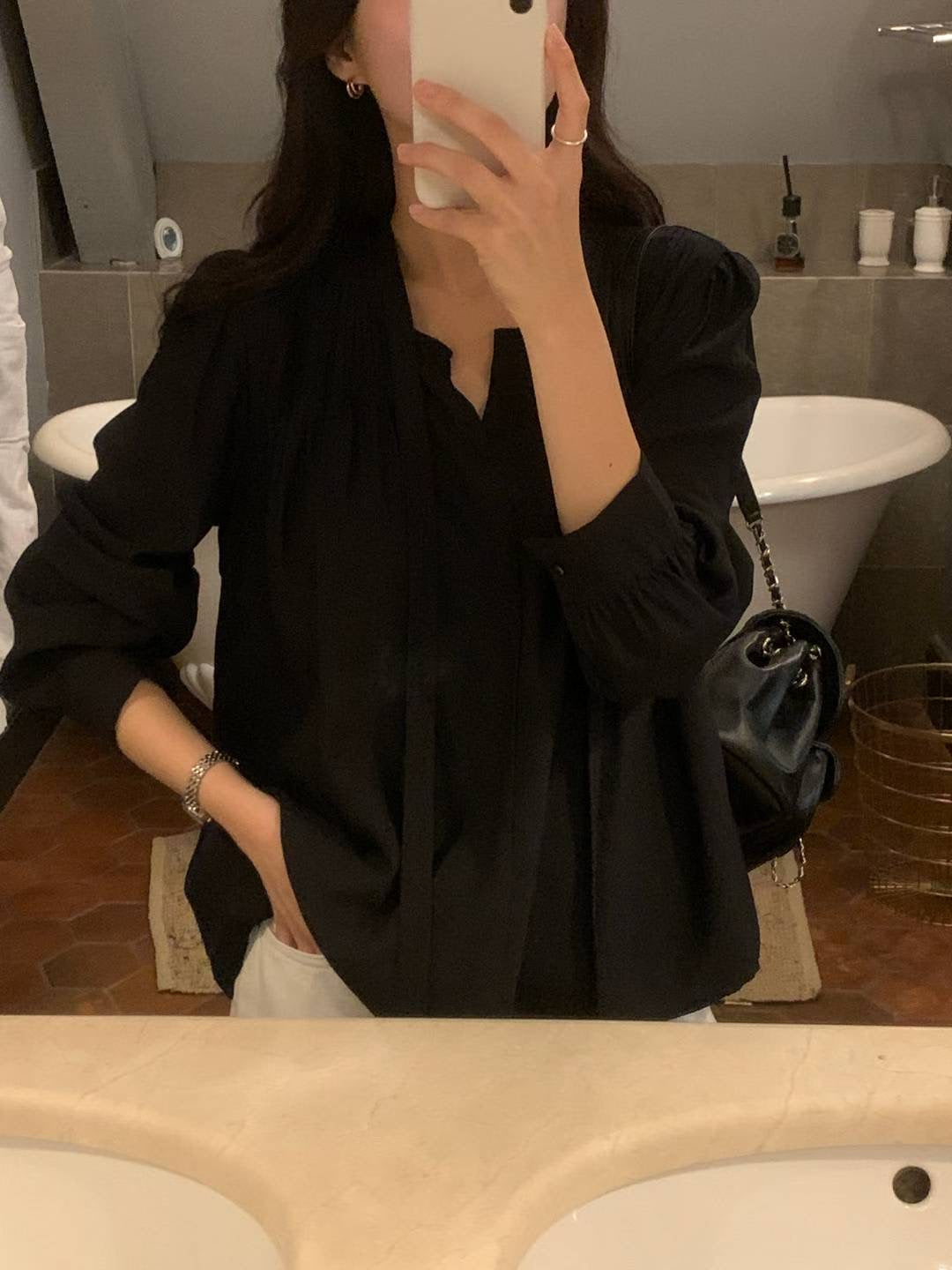 Elegant Puff Sleeve Blouse 優雅澎袖襯衫