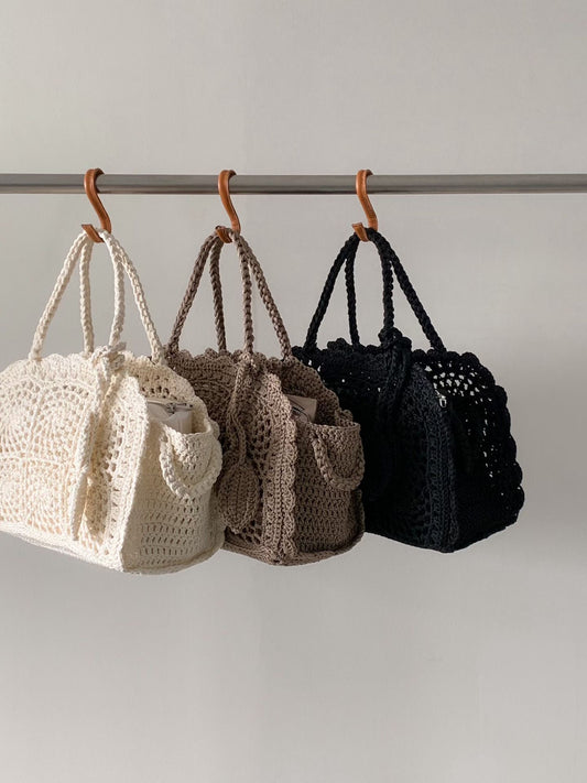 Crochet Lace Tote Bag