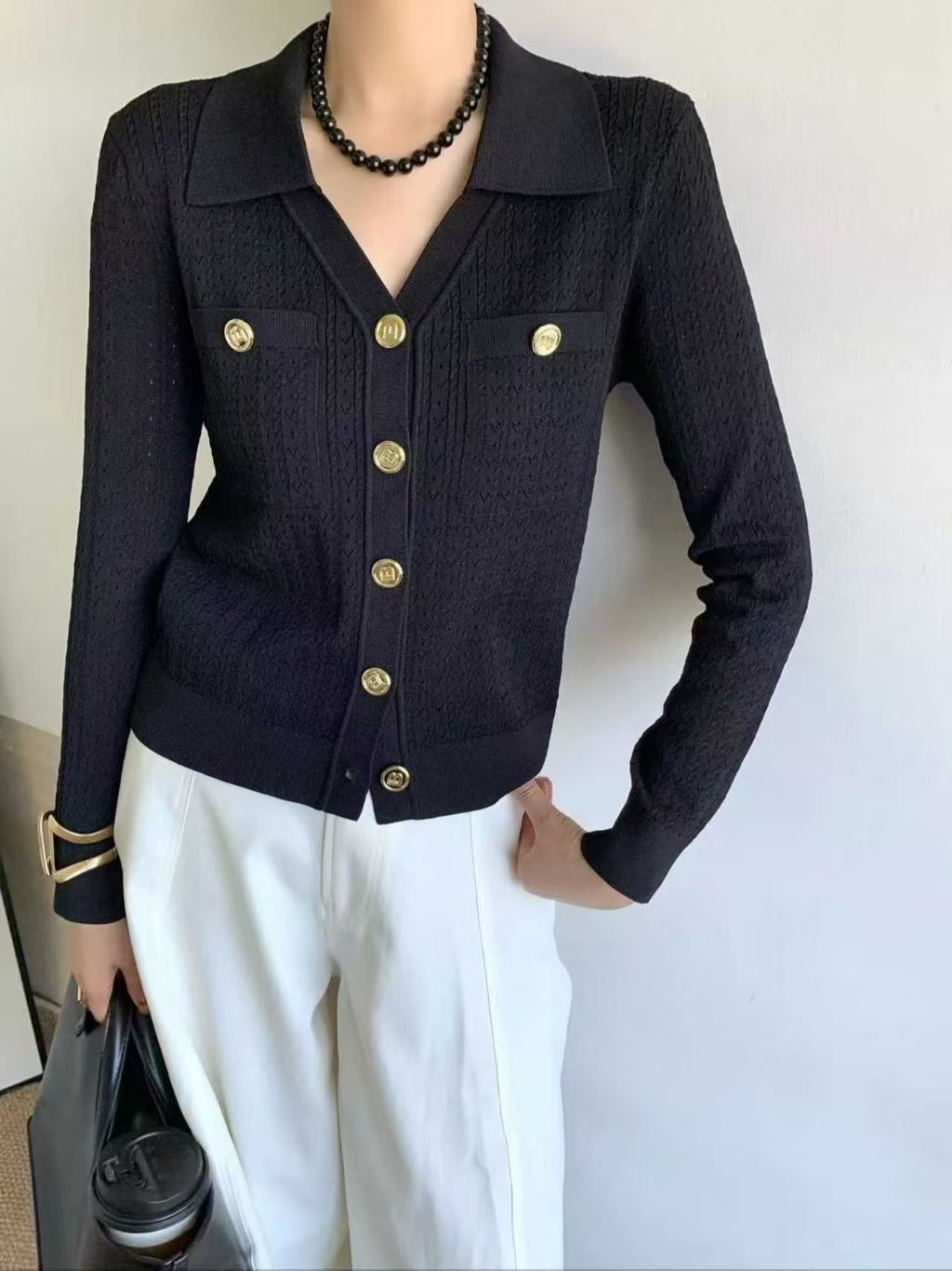 💕 Knit Collared Cardigan