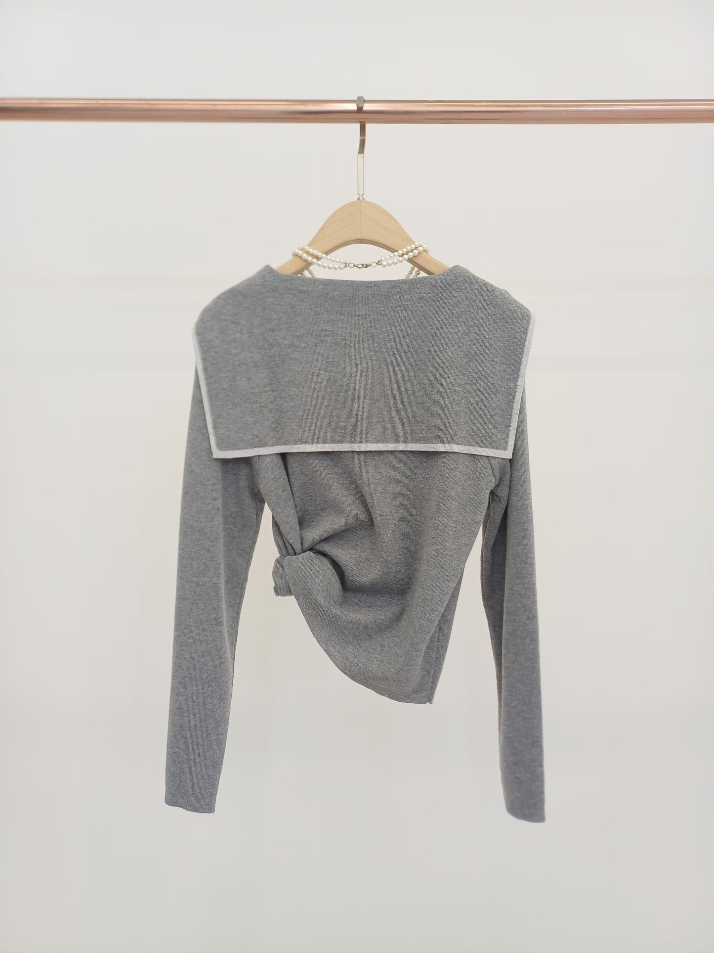 ๐๐ฉต๐ฉถ๐ค Sailor Collar Fine Knit Top
