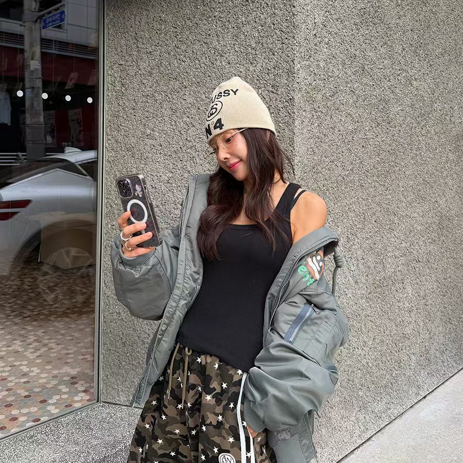 ✨【Star Camo Wide Pants · 星星迷彩闊腳褲】✨
🌈 東大門潮款 · Anna 系列