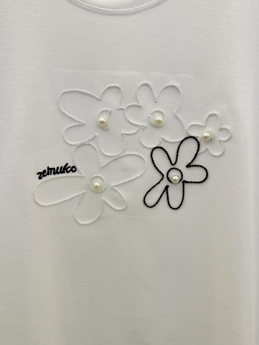 ┊͙ ˘͈ᵕ˘͈ 2025 Summer Collection ᥫ᭡ flowery pearl short sleeves