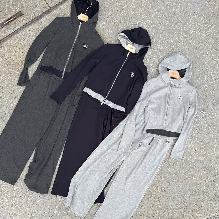 ✨【Contrast Hoodie Set · 修身運動休閒套裝】✨
🔥 東大門潮款 · Anna 系列