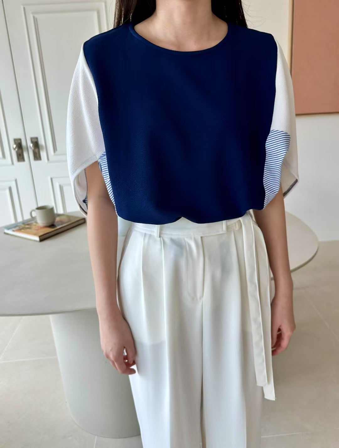 蝙蝠袖雪紡上衣 Dolman sleeve chiffon top
