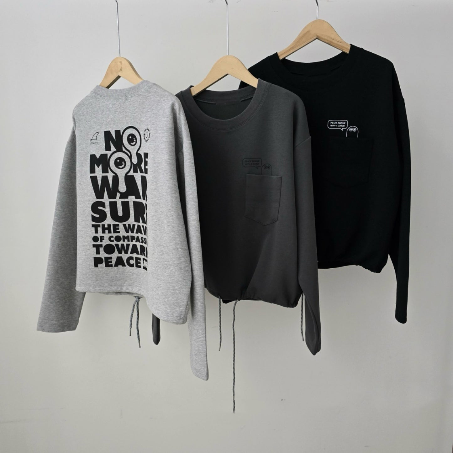 ✨PREORDER✨ 韓國製 Peace Message 長袖衛衣 / Korean “Peace Message” Sweatshirt
🌈 東大門潮款 · Anna 系列