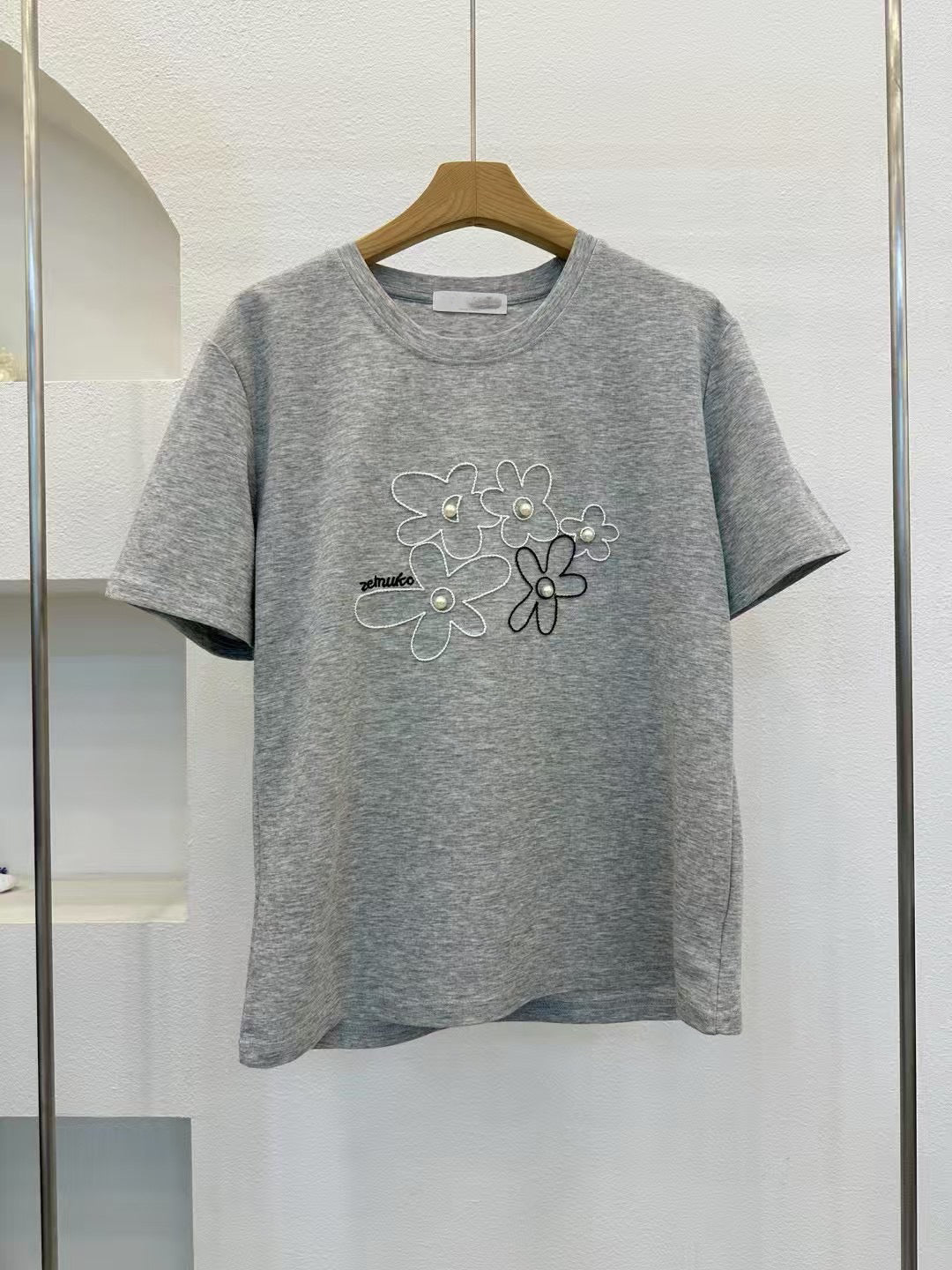 ┊͙ ˘͈ᵕ˘͈ 2025 Summer Collection ᥫ᭡ flowery pearl short sleeves