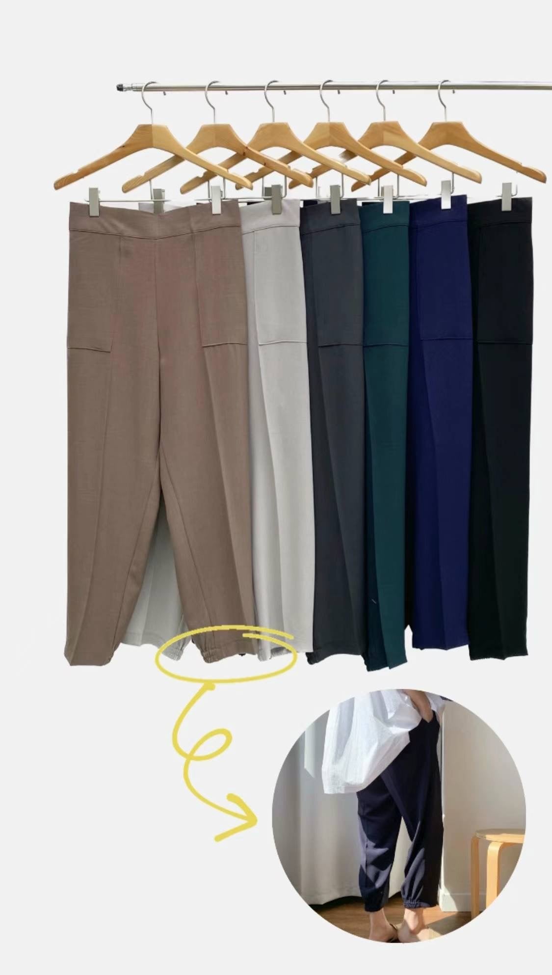 ☀️June 5 Live Summer selection ☀️雪紡修腳西褲 Minimalist Pocket Tapered Pants