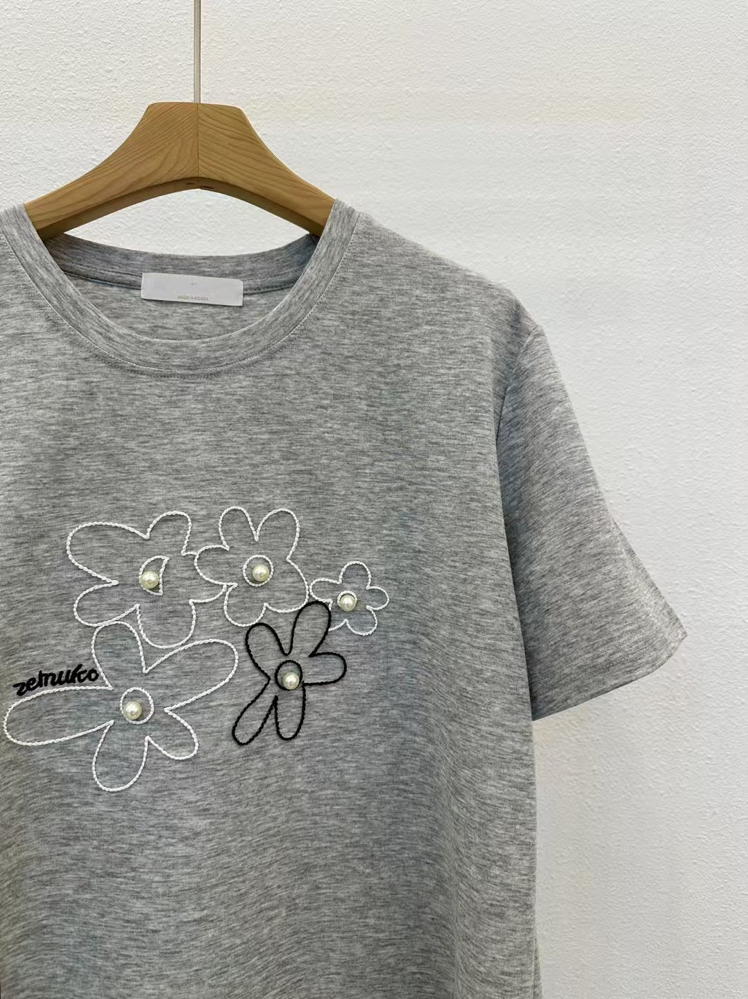 ┊͙ ˘͈ᵕ˘͈ 2025 Summer Collection ᥫ᭡ flowery pearl short sleeves