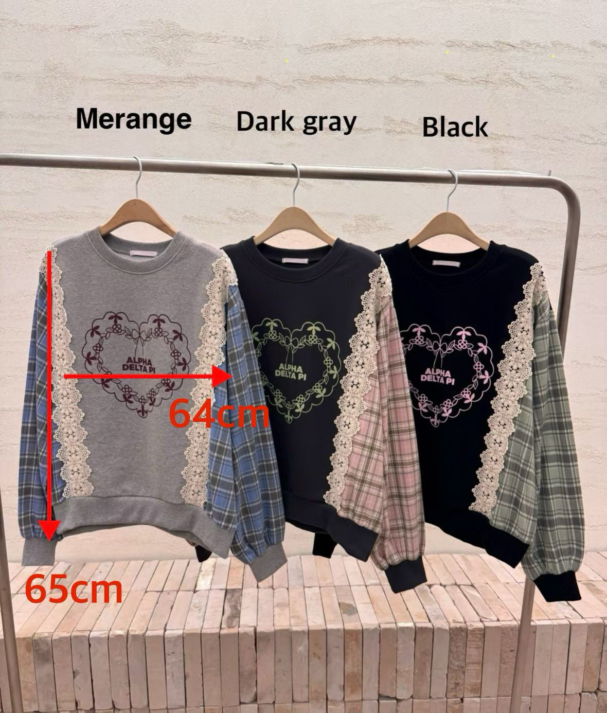 ✨【Lace Patchwork Sweatshirt · 拼布蕾絲衛衣】✨