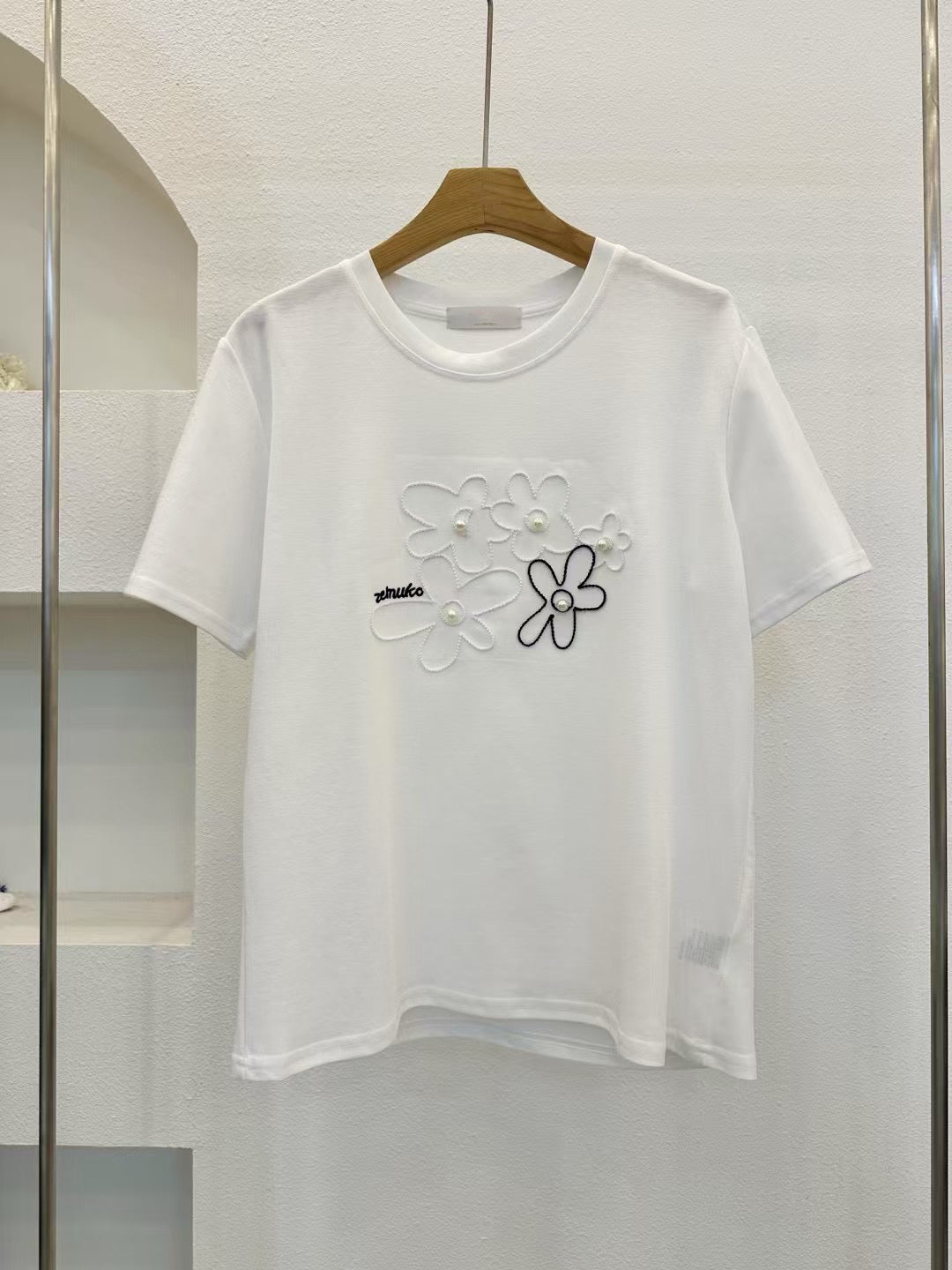 ┊͙ ˘͈ᵕ˘͈ 2025 Summer Collection ᥫ᭡ flowery pearl short sleeves