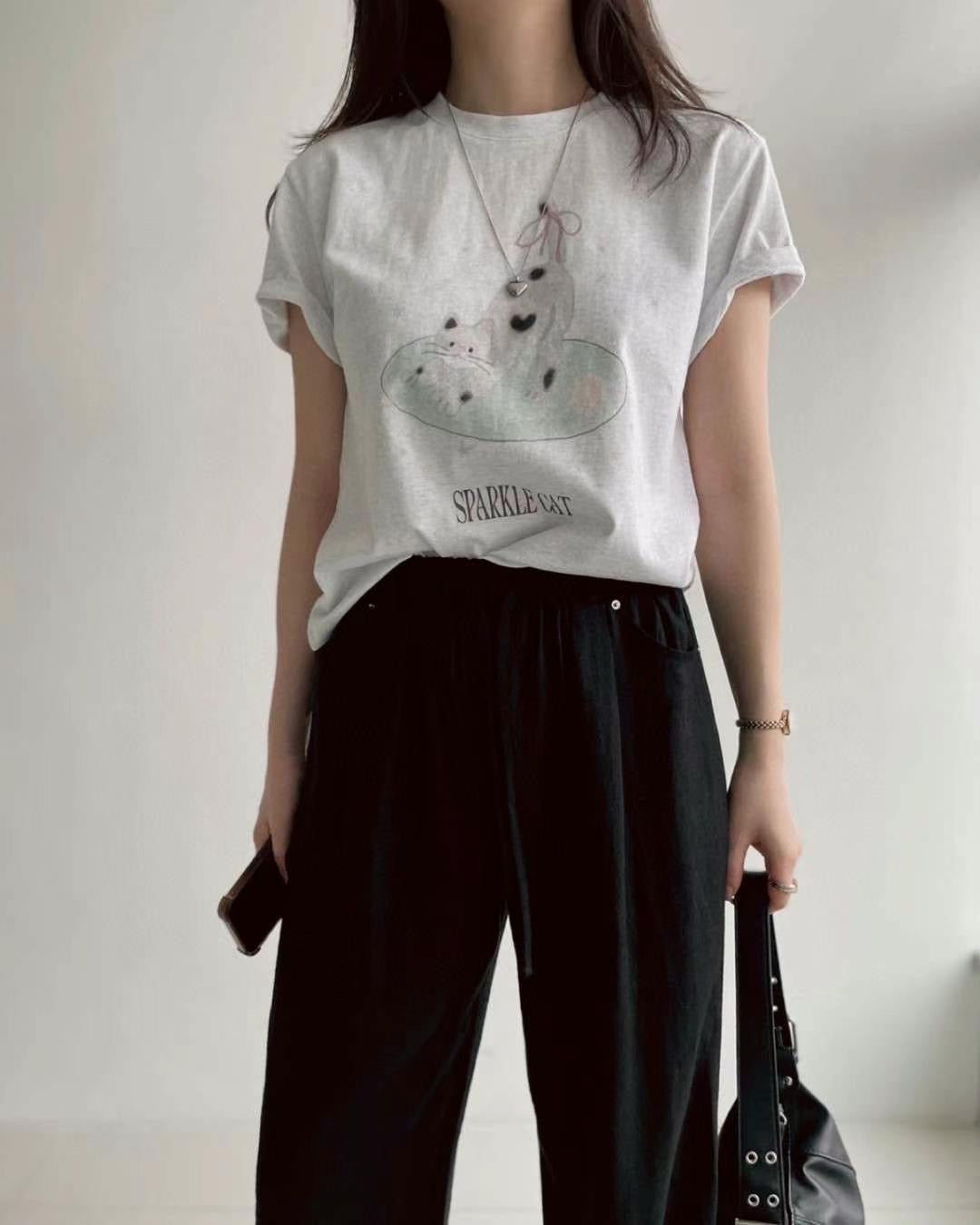 Cooling Wide-Leg Drawstring Pants l ꕥ 休閑清爽闊褲♡
