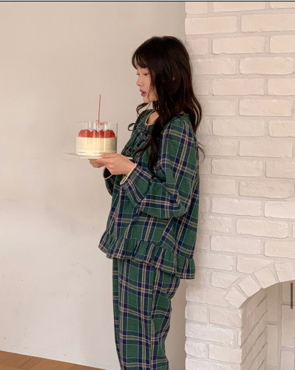 J'eu Lees Classic Tartan Fleece Lounge Set