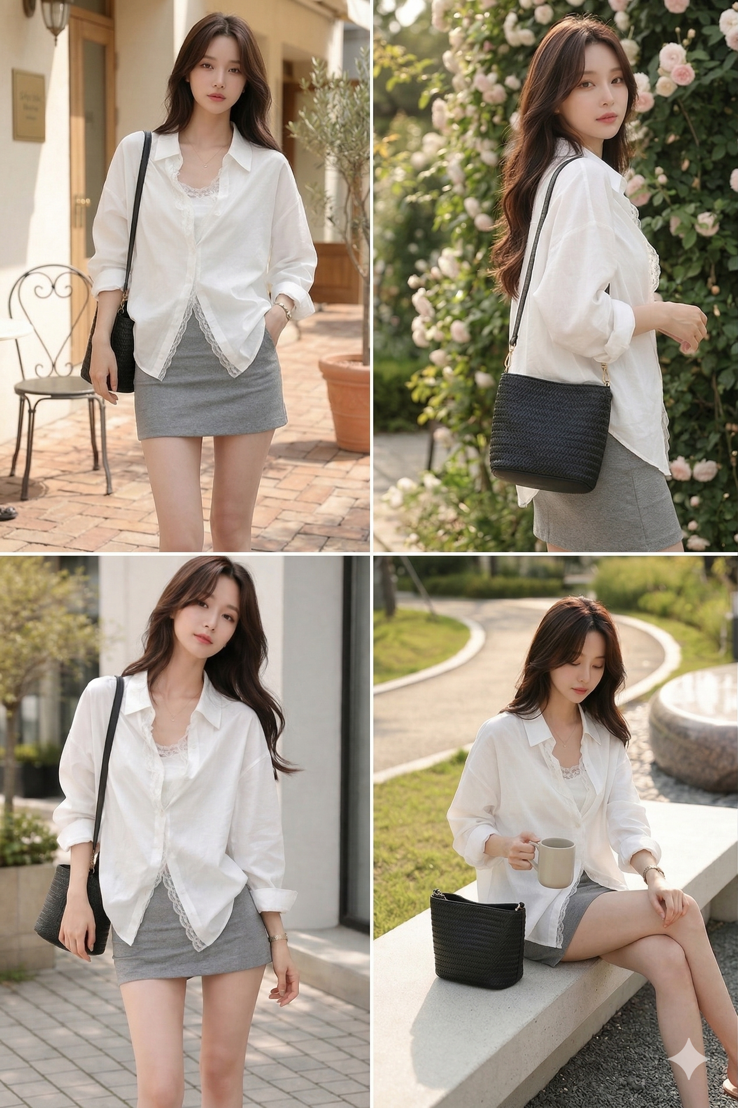 Lace Trim Layered Shirt