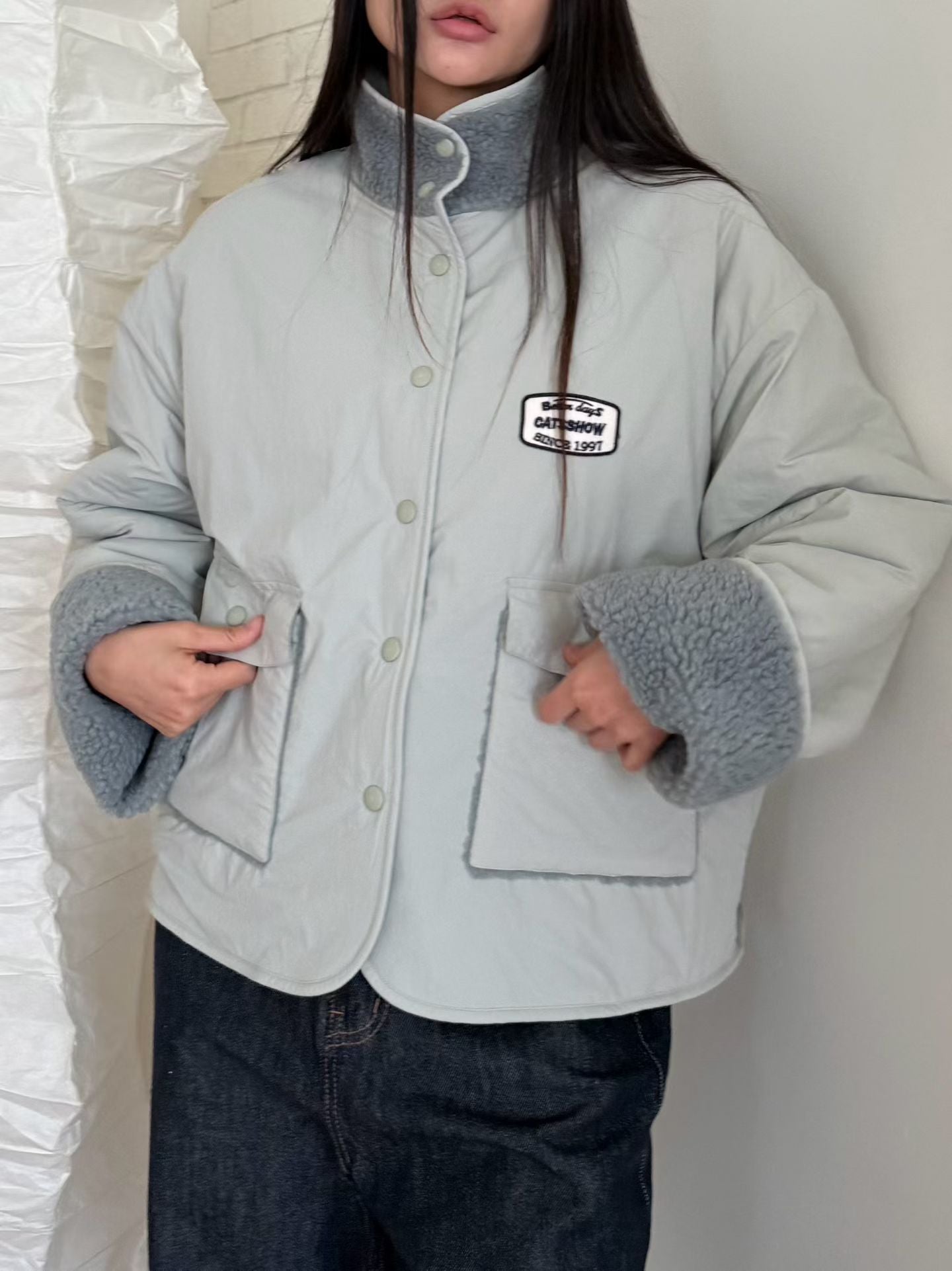 ✨【Reversible Fleece Padded Jacket · 雙面穿羊羔絨外套】✨