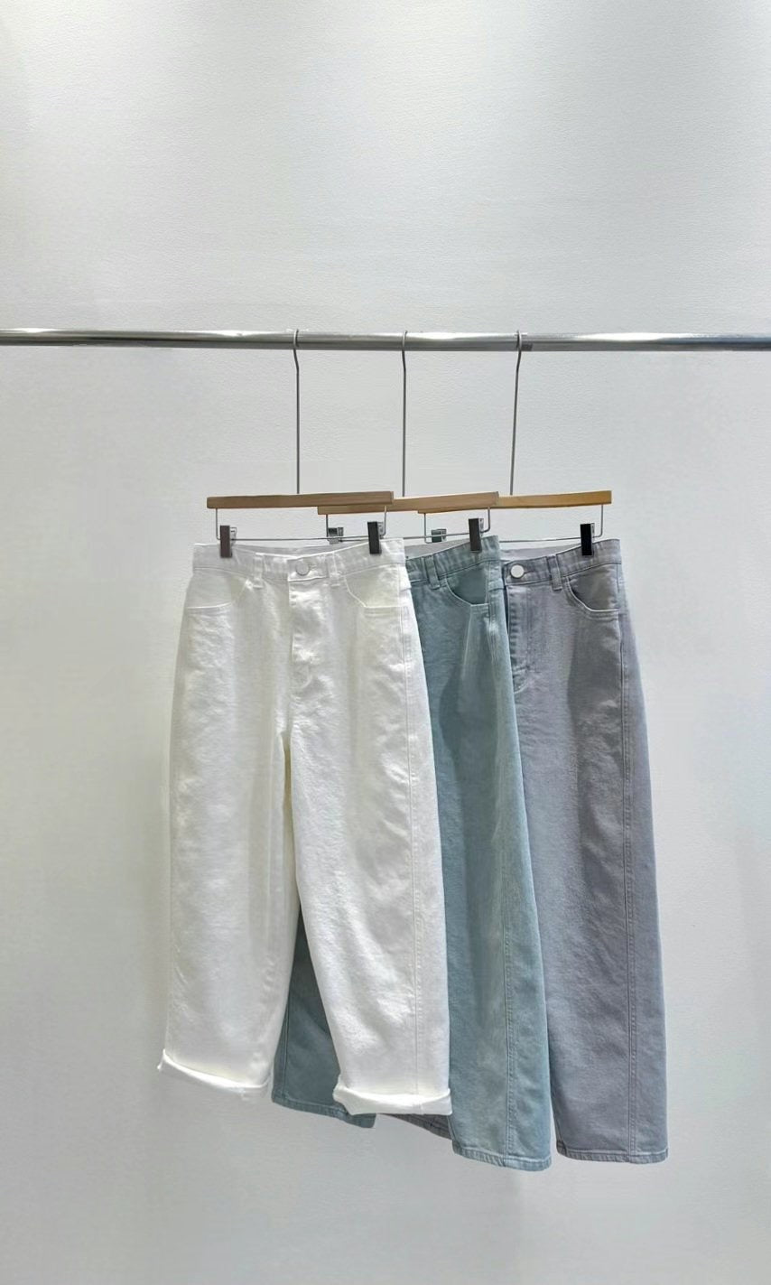 A1094 Loose straight 扯布褲