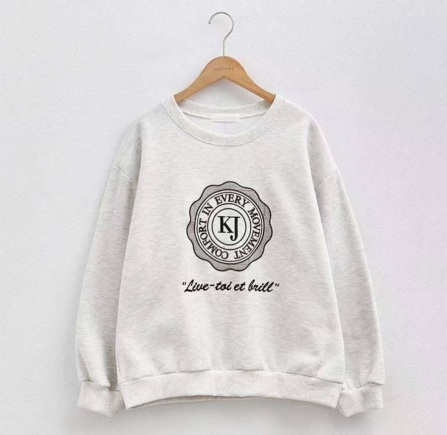 👕【KJ Logo French Sweatshirt · 法文字母薄絨衛衣】👕
