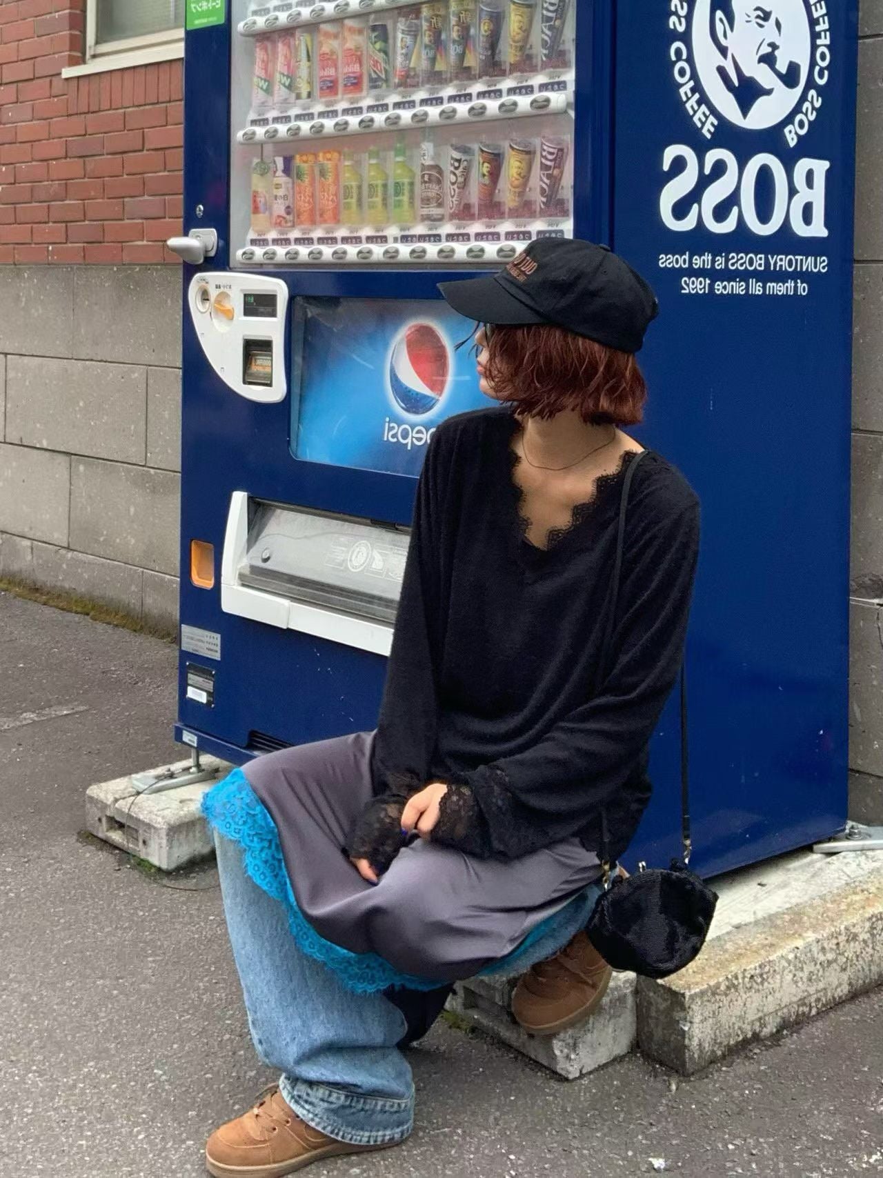 🌿【Paris Match Lace Knit Top · 法式蕾絲V領上衣】🌿