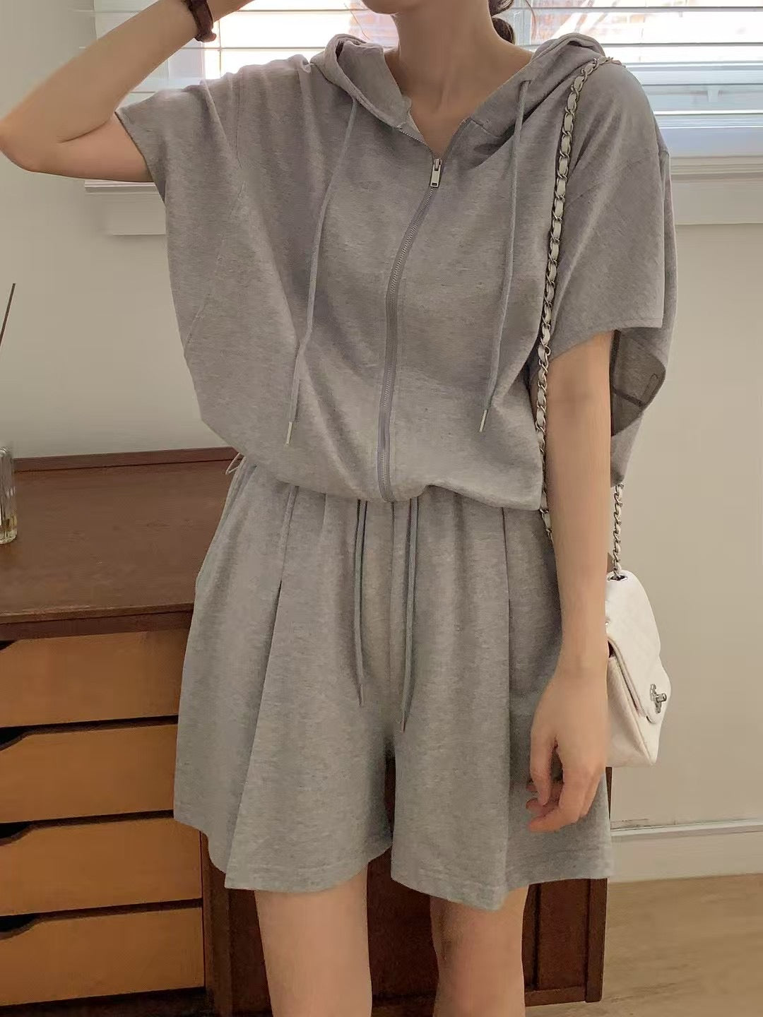 Cozy Breeze Hoodie Set|連帽短袖套裝