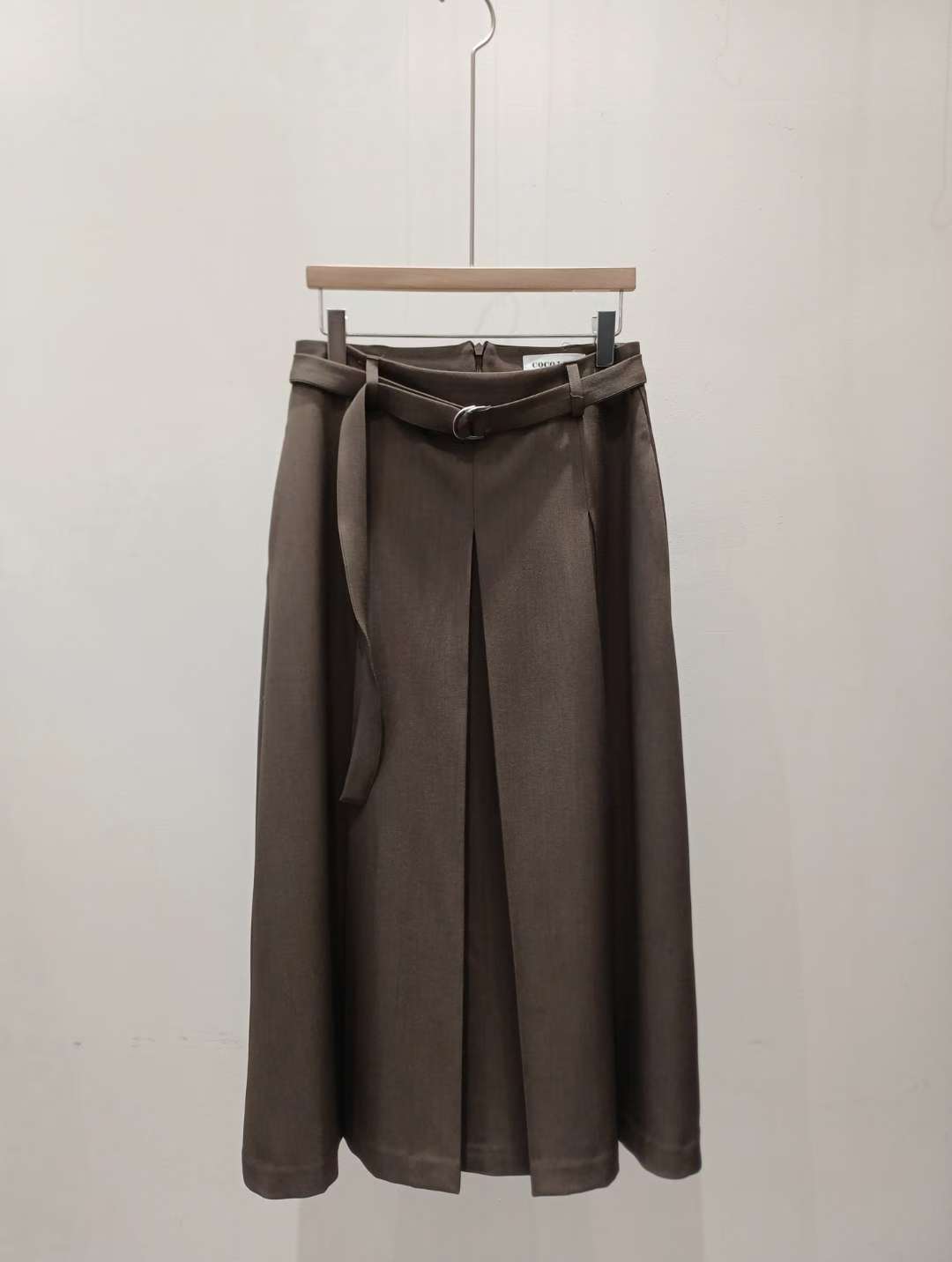Belted A-Line Midi Skirt 綁帶A字中長裙