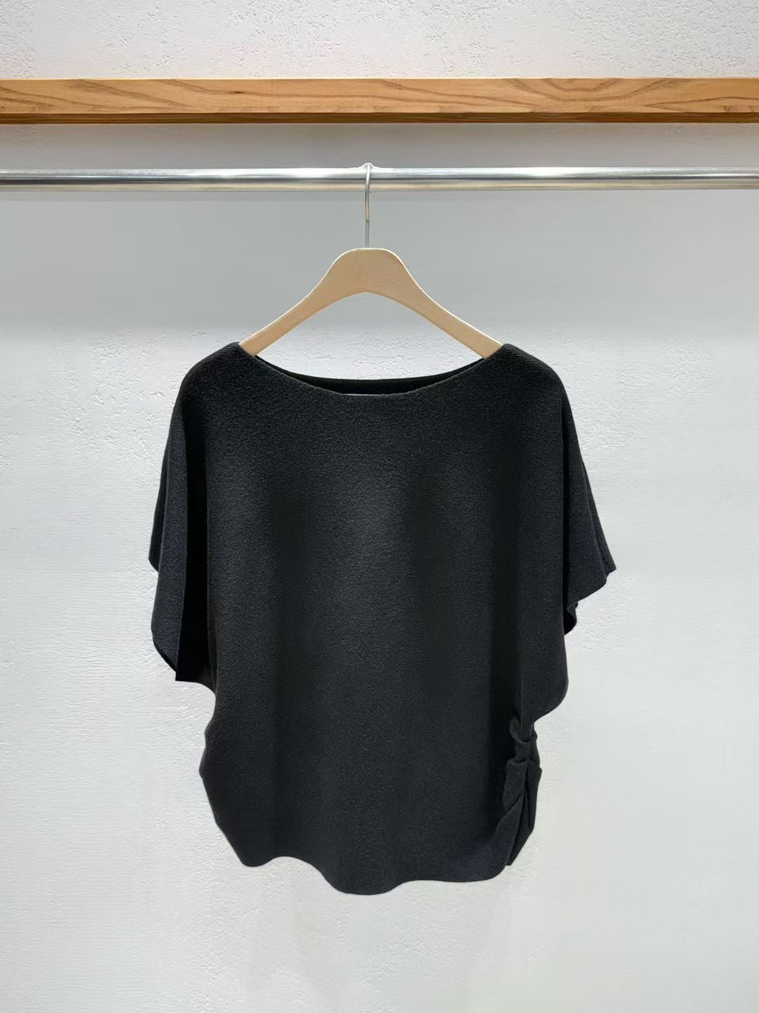 Drape Side Knit Top 側摺設計針織上衣