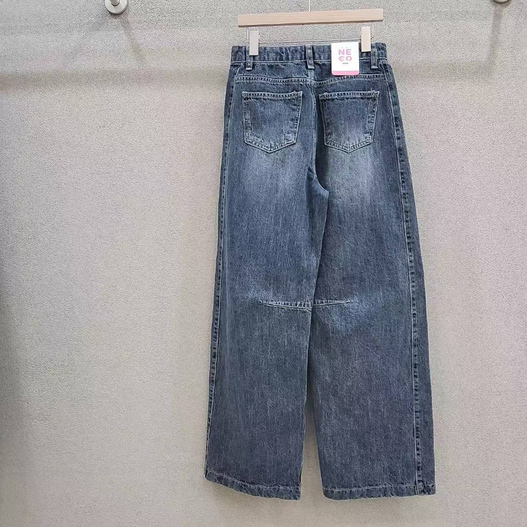 Wide Leg Jeans 高腰直筒牛仔褲