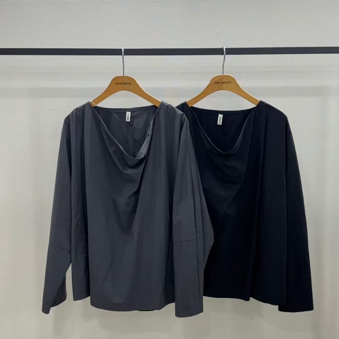 ✨ Draped Neckline Oversized Blouse 披領寬鬆上衣 ✨
