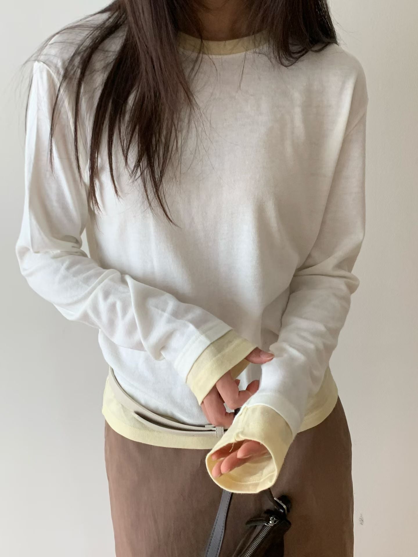 ✨【25FW Contrast Edge Long Sleeve Tee · 撞色長袖Tee】✨