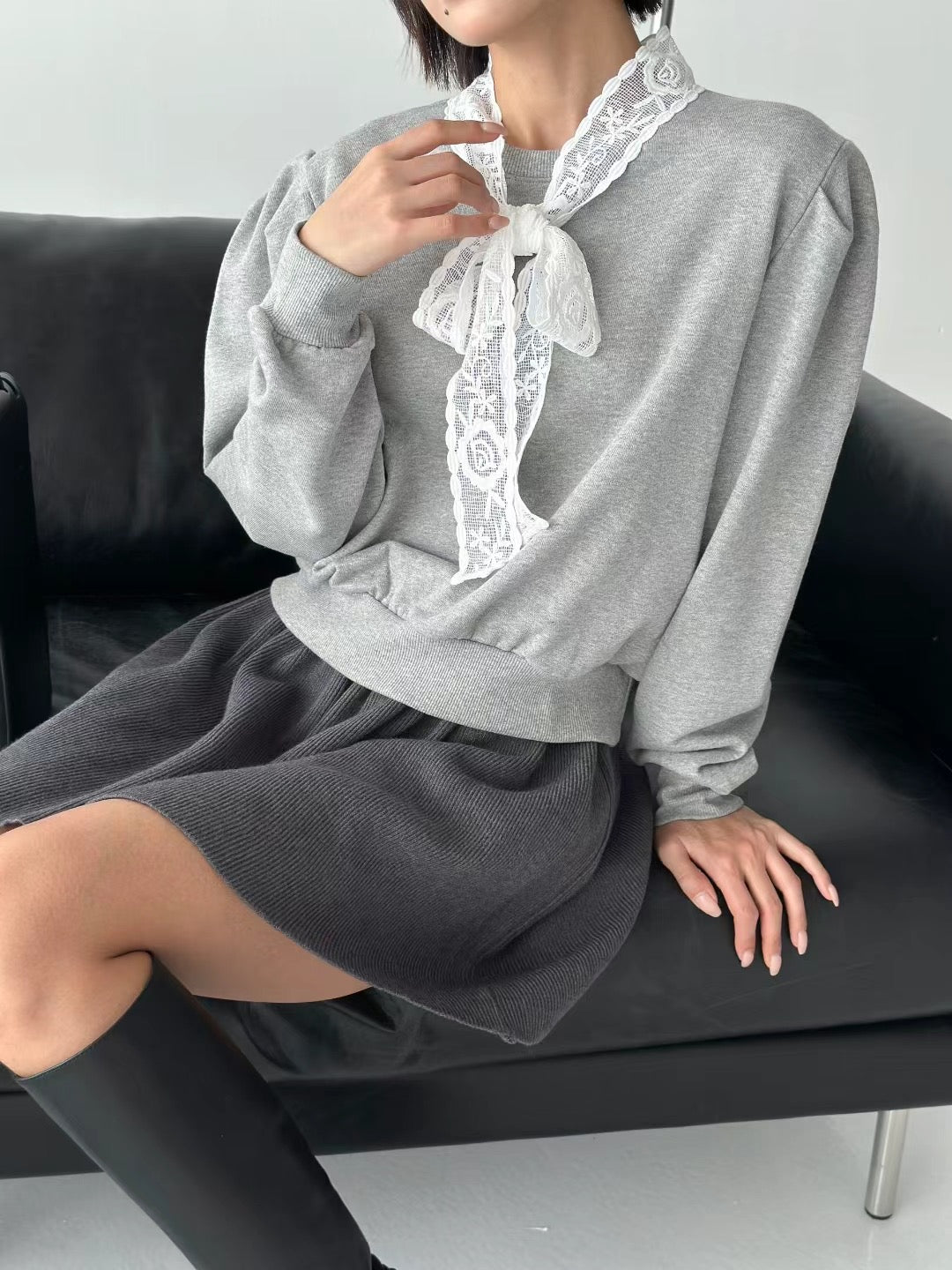 The Beauty of Puffy Elegance 雅緻泡泡綁帶衛衣