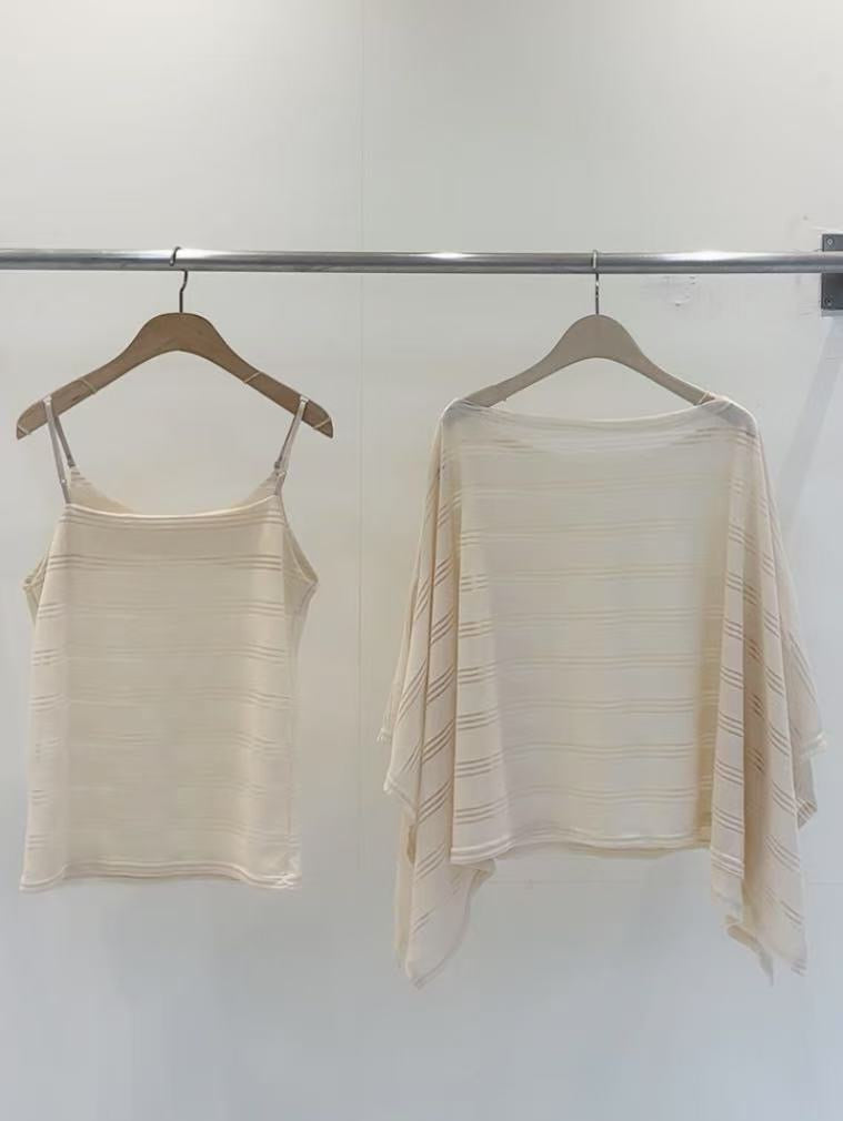 Layered Stripe Knitwear Set 條紋拼層感針織套裝