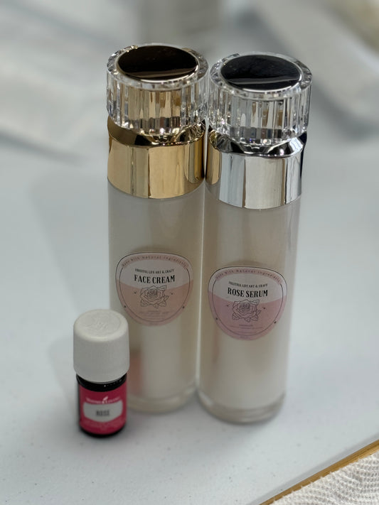 Rose Face Serum and Face Cream