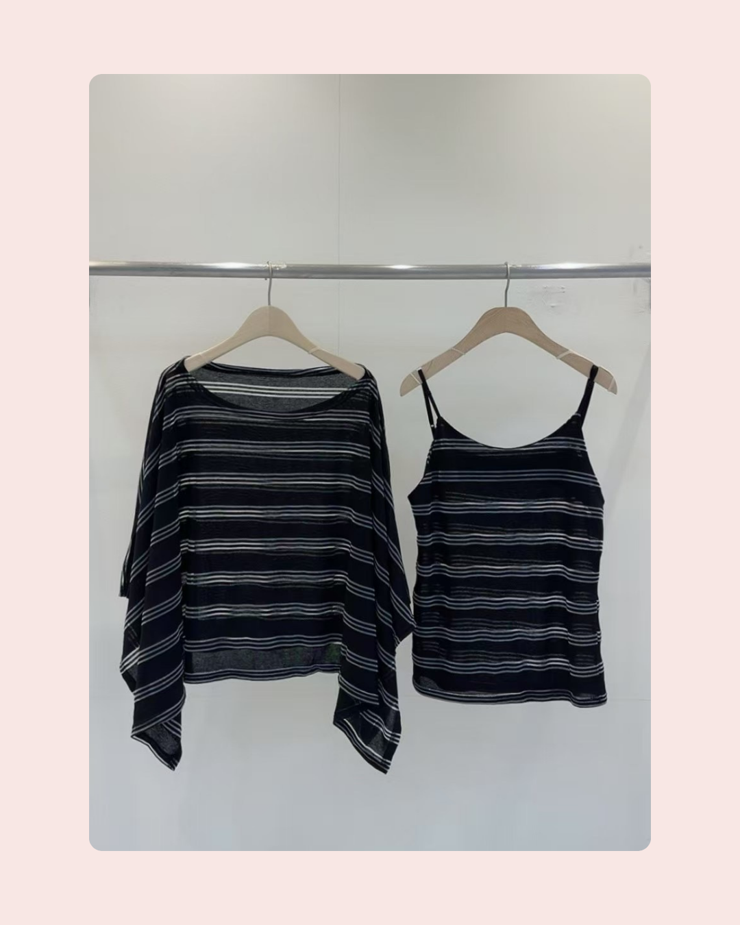 Layered Stripe Knitwear Set 條紋拼層感針織套裝