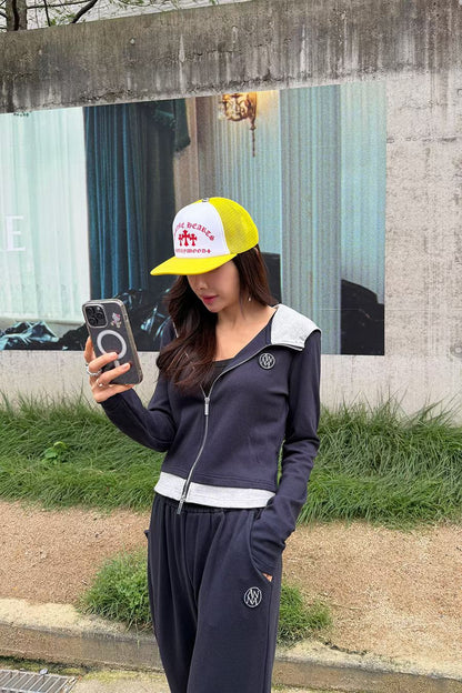 ✨【Contrast Hoodie Set · 修身運動休閒套裝】✨

🔥 東大門潮款 · Anna 系列