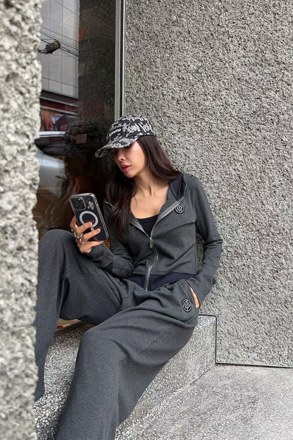 ✨【Contrast Hoodie Set · 修身運動休閒套裝】✨

🔥 東大門潮款 · Anna 系列