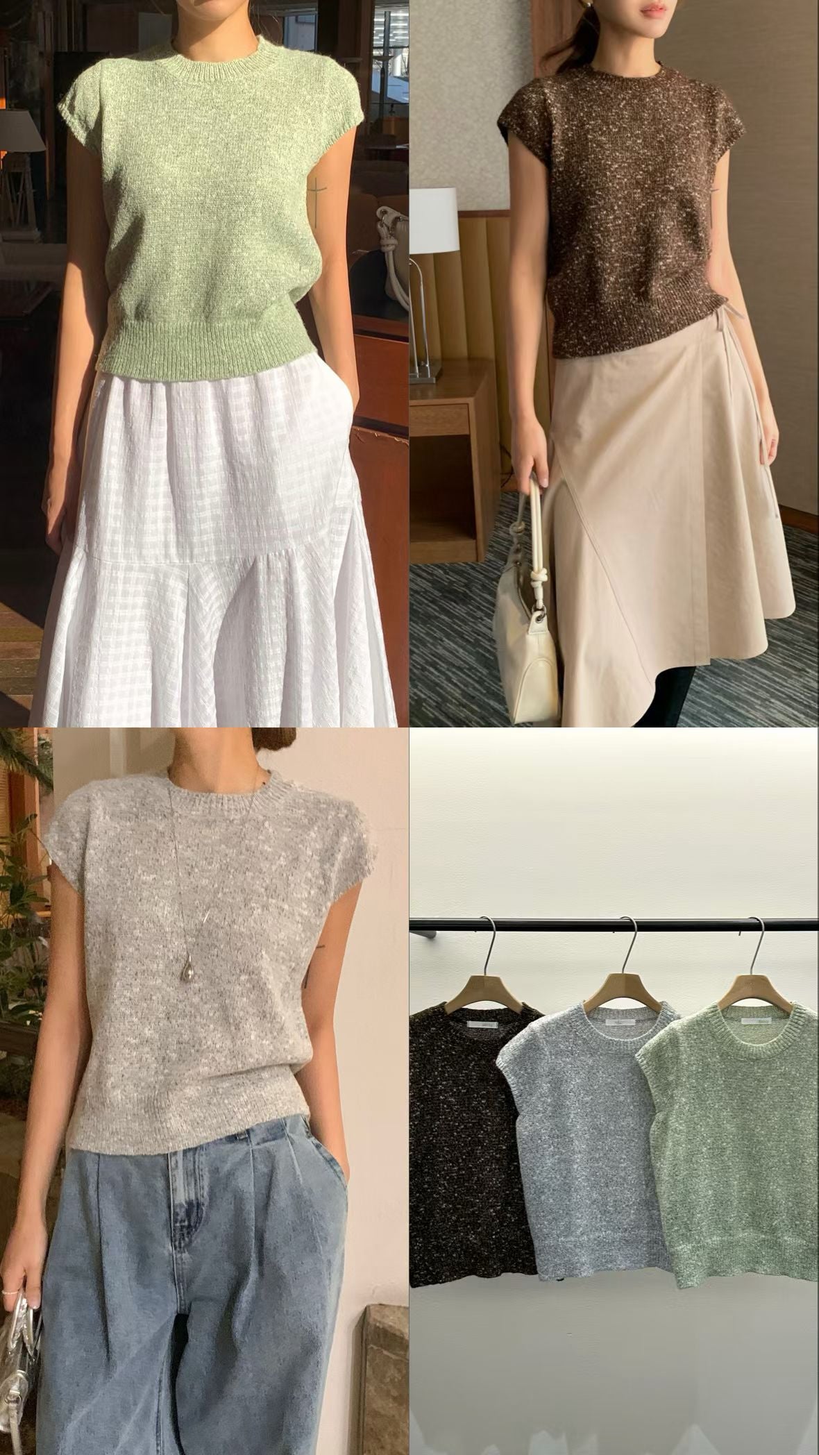 Soft Knit Cap-Sleeve Top