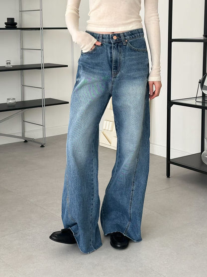 🤍 Spring Wide Straight Denim Pants #7005