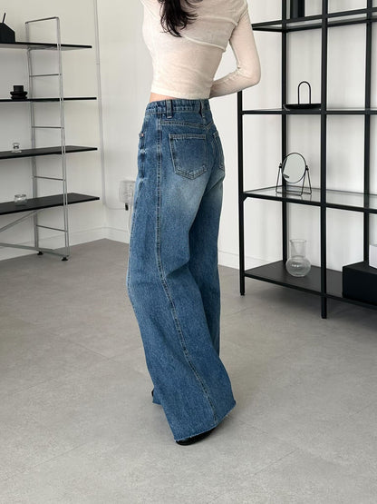 🤍 Spring Wide Straight Denim Pants #7005