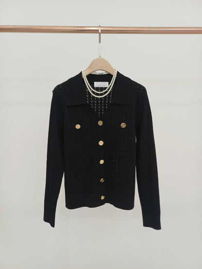 💕 Knit Collared Cardigan