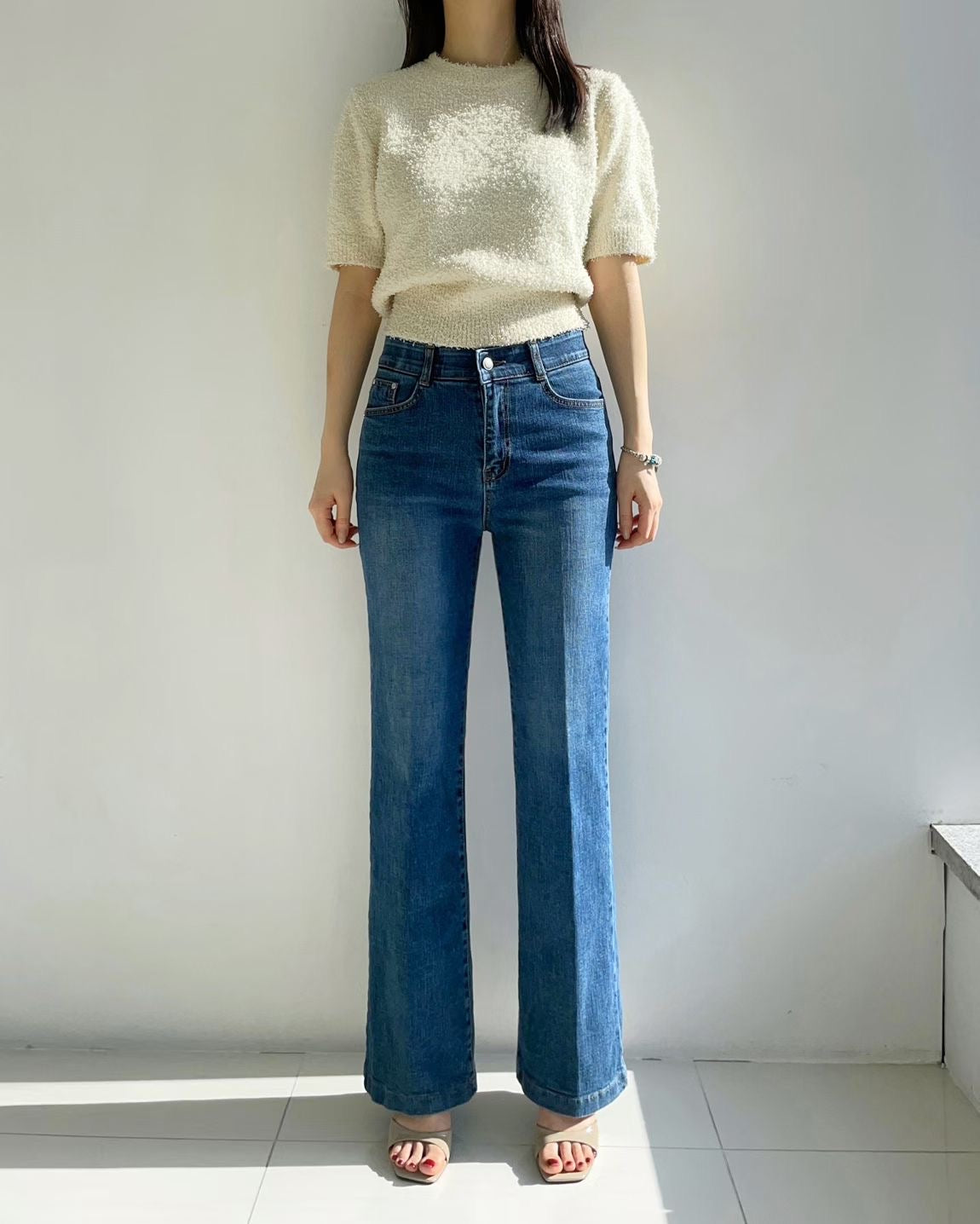 👖 Classic Slim Bootcut Denim Pants #3007