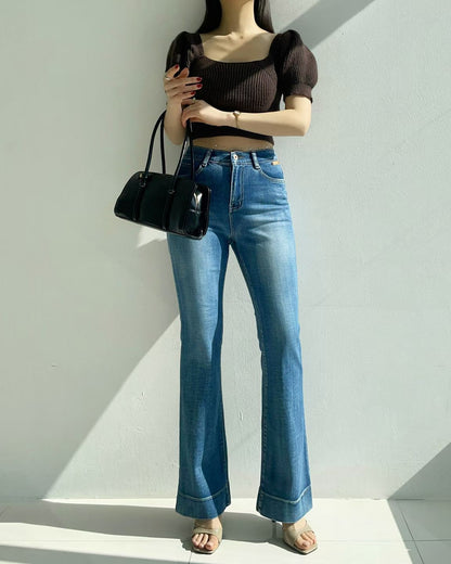 🤎 Stretch Bootcut Denim Pants #6002