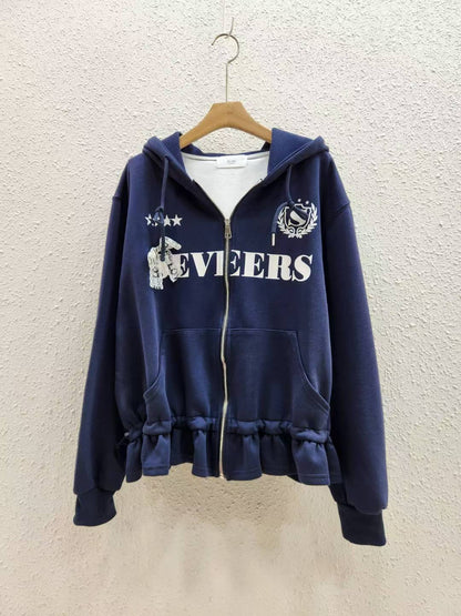 SEVETEEN 字母荷葉邊連帽外套 🧥✨