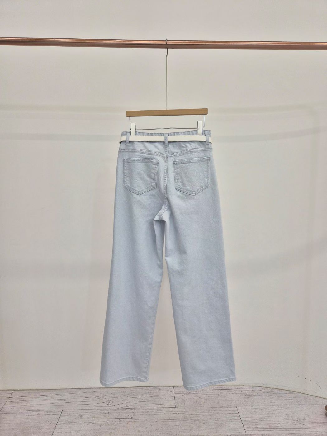 🤍🩵 Clean Cut Wide Denim Pants