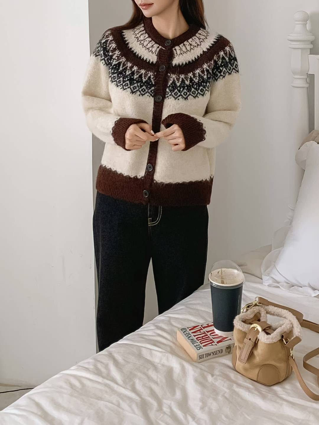北歐風雪花冷衫 ❄️ Cozy Nordic Knit Cardigan